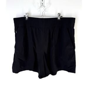 Athleta Women’s Solid Athletic Yoga Running Black Casual Shorts Size XL